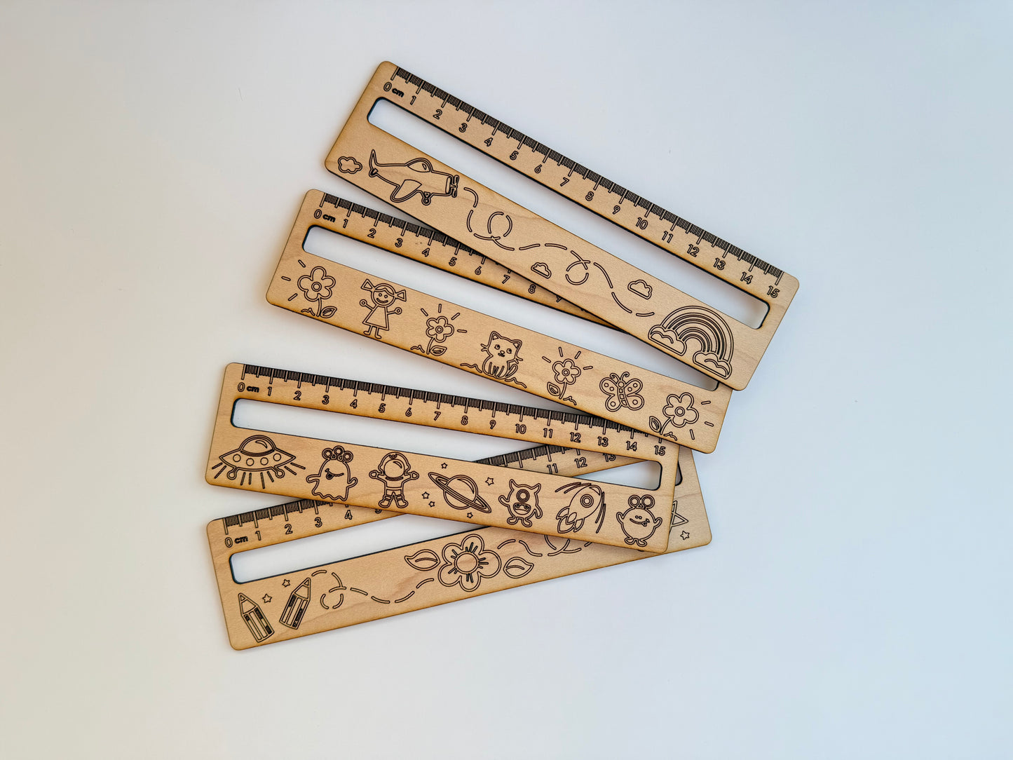 Wooden Ruler with Reading Tracker